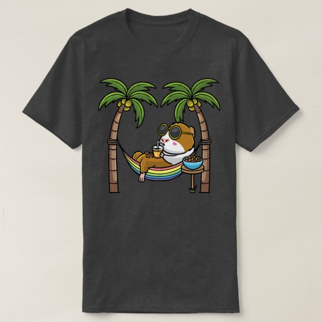 Guinea Pig Cavy Rodent In Hammock Vacation Premium T-Shirt (Design Front)