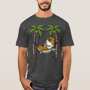Guinea Pig Cavy Rodent In Hammock Vacation Premium T-Shirt