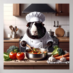 Guinea Pig Chef Poster