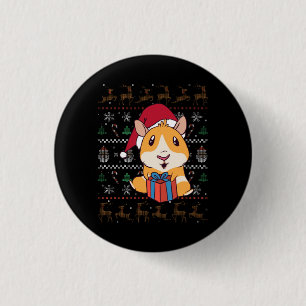 Guinea Pig Christmas 3 Cm Round Badge