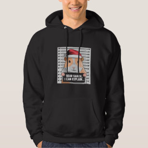 Guinea Pig Christmas Cavy Dear Santa I Can Explain Hoodie