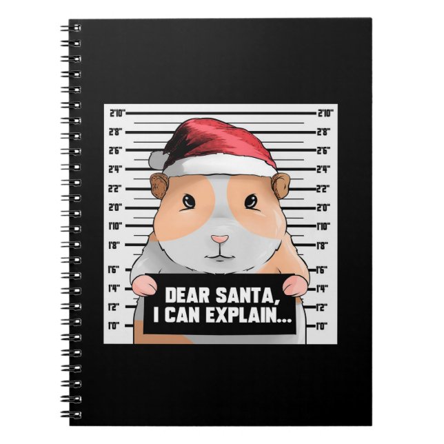 Guinea Pig Christmas Cavy|Dear Santa I Can Explain Notebook (Front)