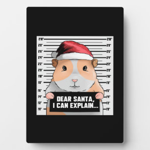 Guinea Pig Christmas Cavy Dear Santa I Can Explain Plaque