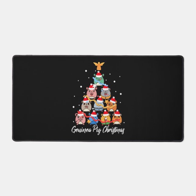 Guinea Pig Christmas Desk Mat (Front)