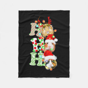 Guinea Pig Christmas Fleece Blanket