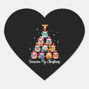 Guinea Pig Christmas Heart Sticker