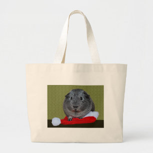 Guinea Pig Christmas Large Tote Bag
