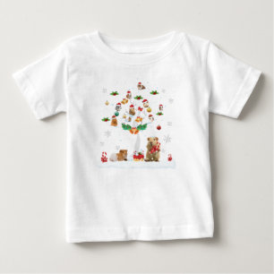 Guinea Pig Christmas On Winter Tree Goat Lover Paj Baby T-Shirt