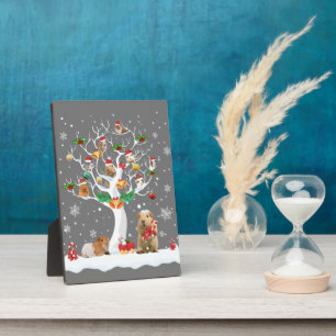 Guinea Pig Christmas On Winter Tree Goat Lover Paj Plaque