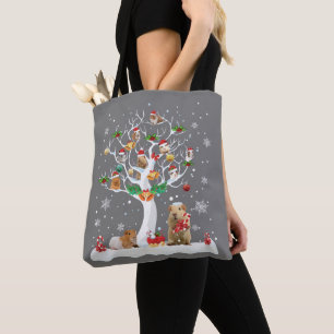 Guinea Pig Christmas On Winter Tree Goat Lover Paj Tote Bag