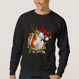 Guinea Pig Christmas Reindeer Christmas Lights Paj Sweatshirt