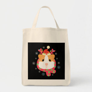 Guinea Pig Christmas Reindeer Tote Bag