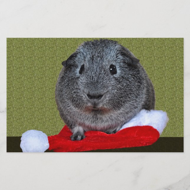 Guinea Pig Christmas Stationery (Front)