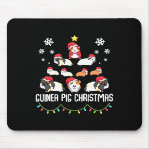 Guinea Pig Christmas Tree Funny Guinea Pig Lover Mouse Pad