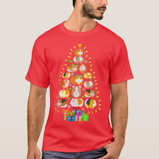 Guinea Pig Christmas Tree Lights Cute Funny Xmas  T-Shirt