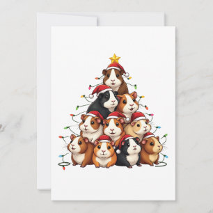 Guinea Pig Christmas Tree Merry Christmas Xmas Announcement