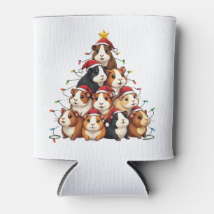 Guinea Pig Christmas Tree Merry Christmas Xmas Can Cooler