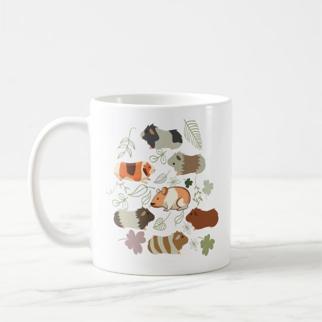 Guinea Pig Coffee, Guinea Pig Gift,Funny Guinea  Coffee Mug (Left)