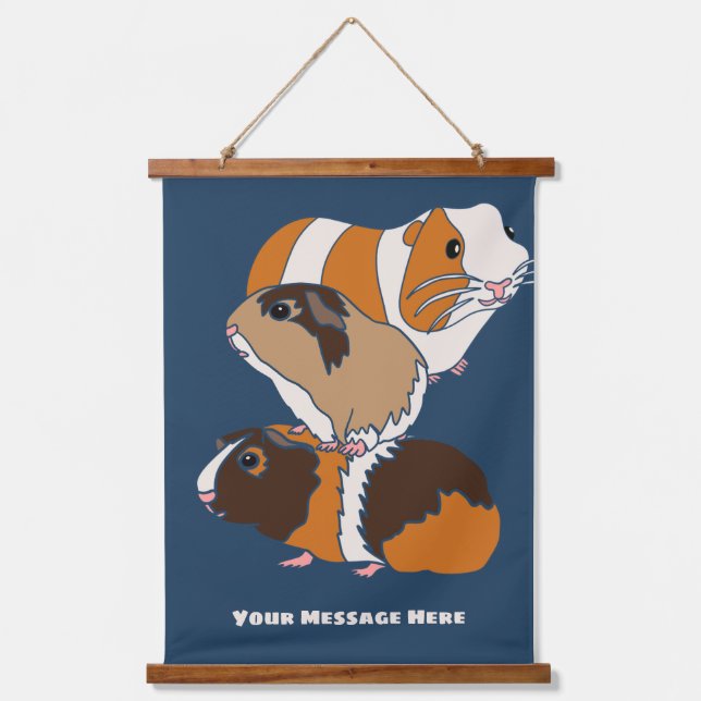 Guinea Pig Collage Personalised Hanging Tapestry (Front)