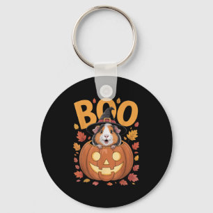 Guinea Pig Costume On Pumpkin Halloween Guinea Pig Key Ring