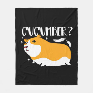 Guinea Pig Cucumber Cute Guinea Pig Cool Pet Fleece Blanket