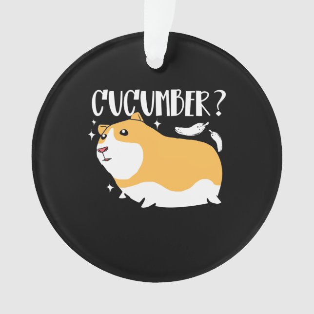 Guinea Pig Cucumber Ornament (Front)