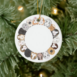 Guinea Pig Customisable  Ceramic Ornament
