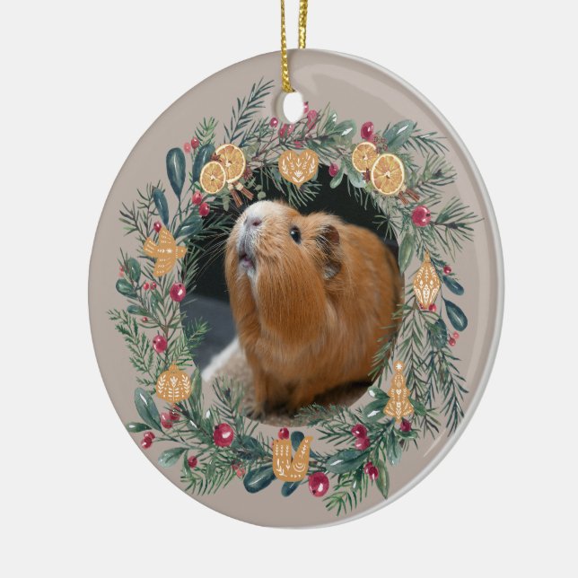 Guinea Pig Customisable  Ceramic Ornament (Left)