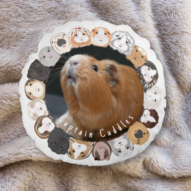 Guinea Pig Customisable  Round Cushion (Creator Uploaded)