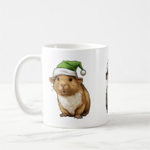 Guinea Pig Cute in Christmas Vibes Xmas Santa  Coffee Mug