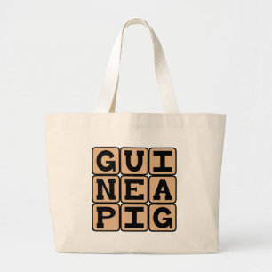 Guinea Pig, Cute Pet or Test Subject Large Tote Bag