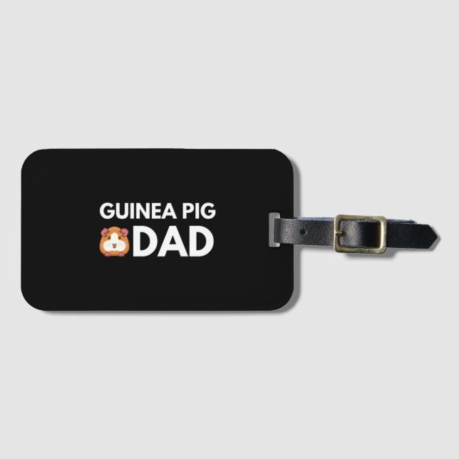 Guinea Pig Dad Luggage Tag (Front Horizontal)