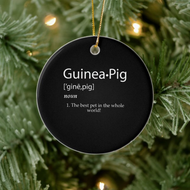 Guinea Pig Definition - Best Pet For Kids Ceramic Ornament (Tree)