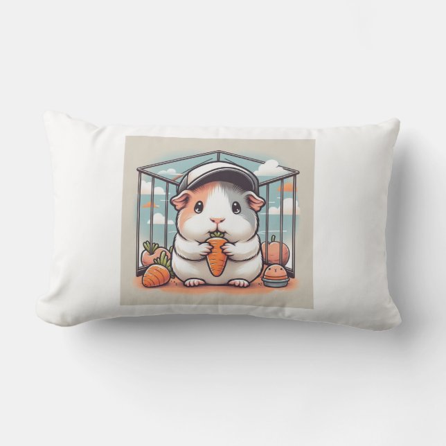 Guinea Pig Delight 🎨🎭 Lumbar Cushion (Front)