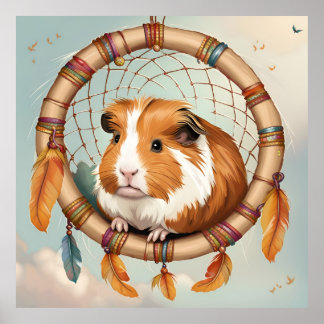 Guinea Pig Dreamcatcher Poster