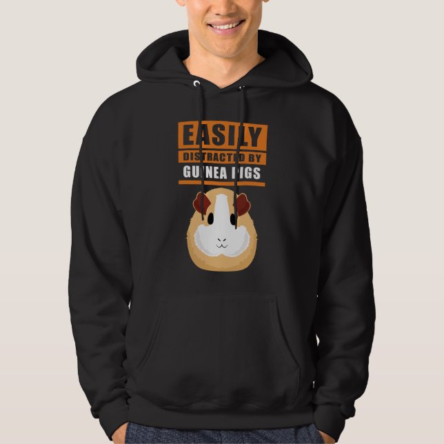 Guinea Pig | Easily Distracted By Guinea Pigs Hoodie (Front)