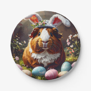 Guinea Pig Easter Paper Plate