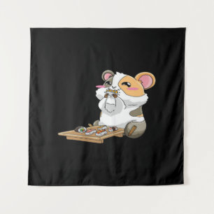 Guinea Pig Eating Sushika Guinea Pig Kawaii Tapestry