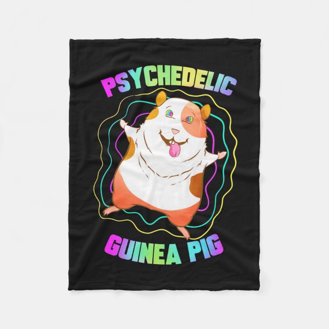 Guinea Pig EDM Party Fleece Blanket (Front)