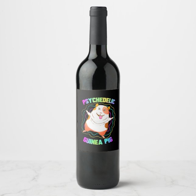 Guinea Pig EDM Party Wine Label (Front)