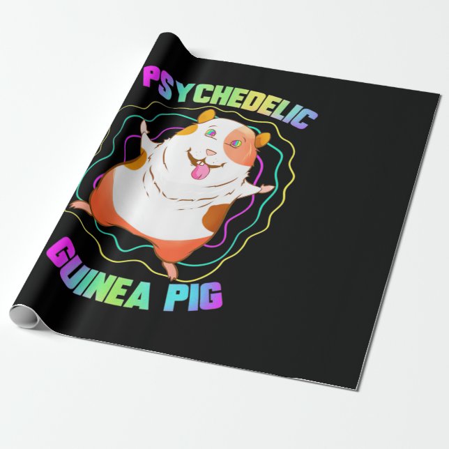 Guinea Pig EDM Party Wrapping Paper (Unrolled)