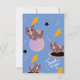 Guinea Pig Fitness Gym Funny Design Card