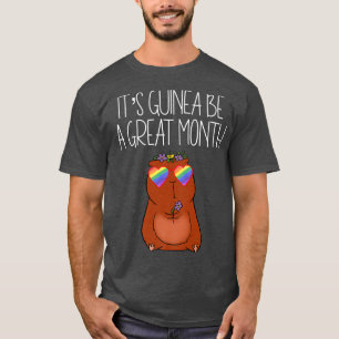 Guinea Pig Floral LGBTQ Stuff Gay Pride Month Its  T-Shirt