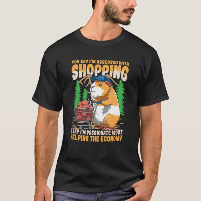 GUINEA PIG FOOD SHOPPING CART T-Shirt (Front)