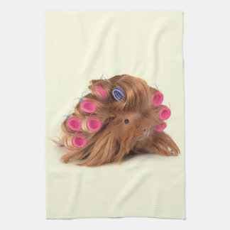 Guinea Pig | Funny Curly Guinea Pig Lover Gifts Tea Towel