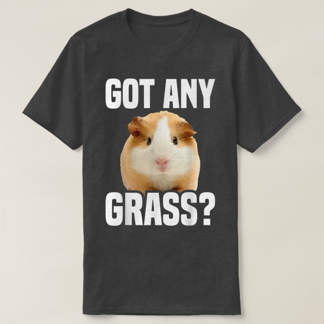 Guinea Pig Funny Furry Potato Got Any Grass  T-Shirt (Design Front)