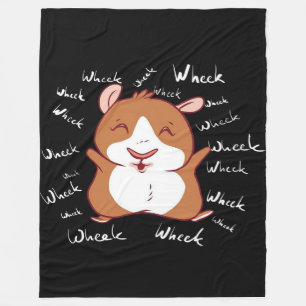 Guinea Pig Funny Guinea Pig Gifts Wheek Fleece Blanket