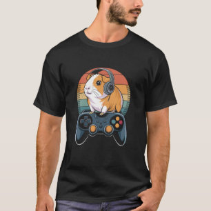 Guinea Pig Gamer Retro Video Gaming Cavy Men Boys T-Shirt