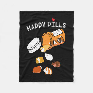 Guinea Pig Gift Happy Pills Guinea Pig Fleece Blanket