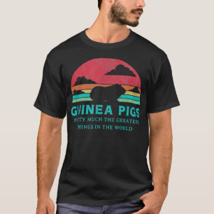 Guinea Pig Greatest Thing Retro Sunset Pet Rodent T-Shirt